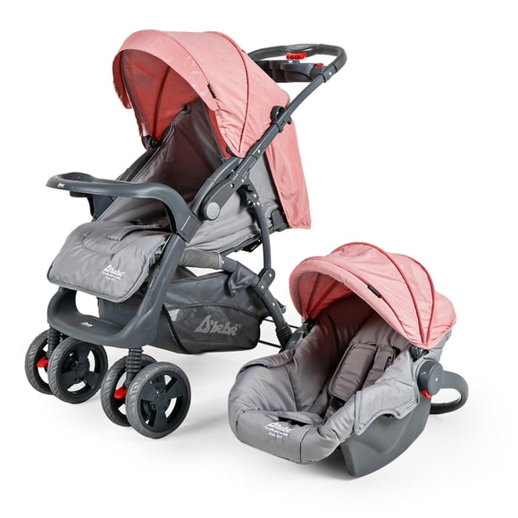 Carriola con Autoasiento Reversible Reclinable y Plegado Fácil Elite D'Bebe - Rosa