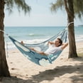 thumbnail image 6 of Wobogo Cute Penguins Blue Pattern Camping Hammocks 330 lb Capacity with Tree Straps and Hanging Pockets for Outside Hiking Beach Backpack Travel, 6 of 8
