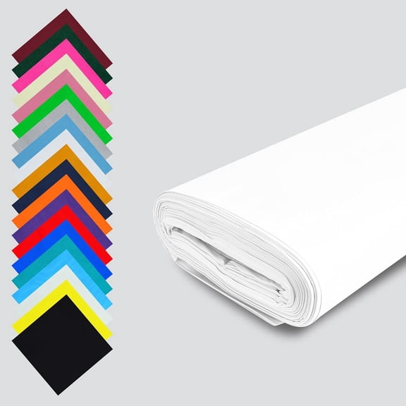 FT Fashion Track 58-Inch Cotton Fabric by the Yard (1 Yard – White Fabric)