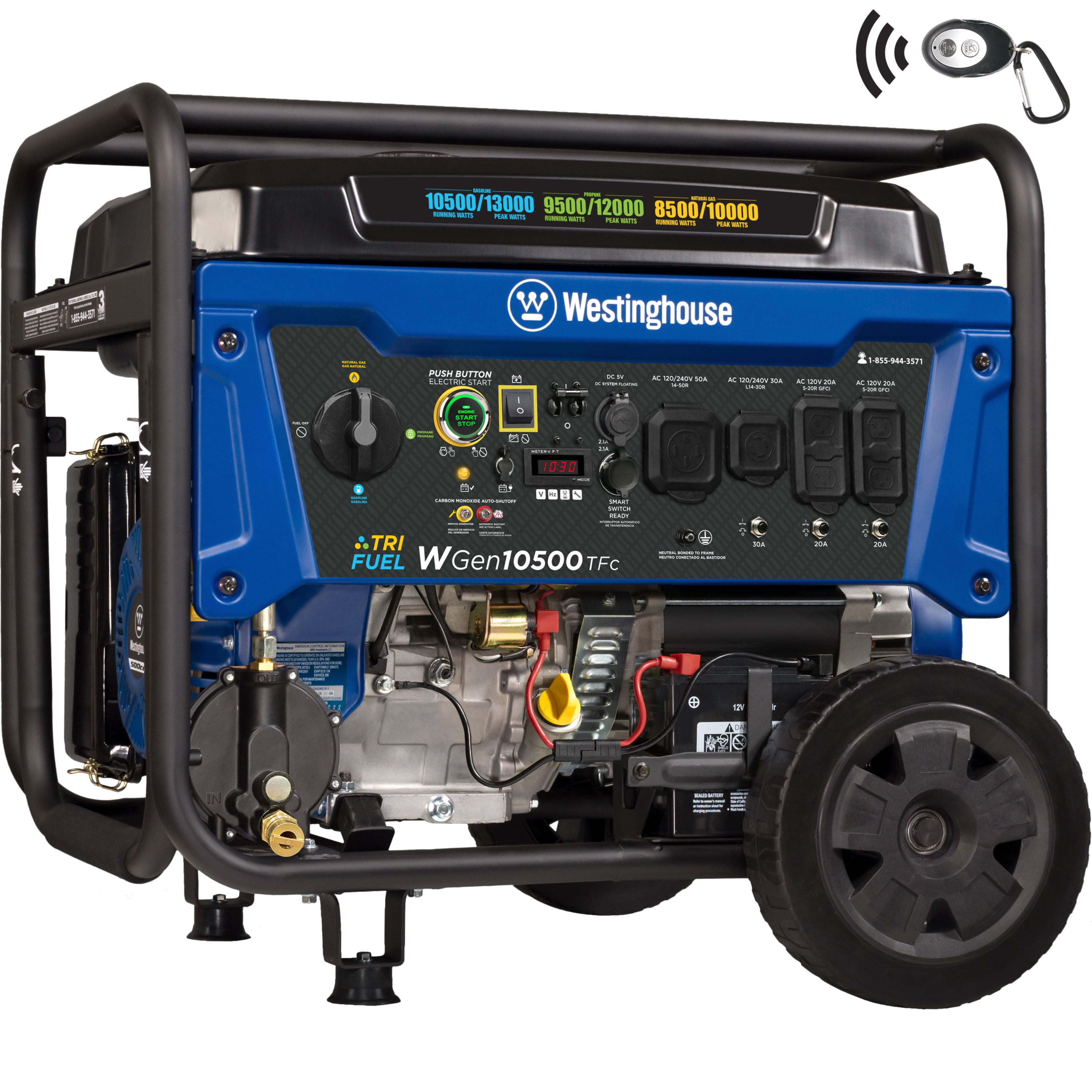 Westinghouse 13,000 Peak Watt TriFuel Portable Generator, Home Backup