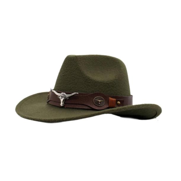 Sombrero de vaquero elegante, sombrero de vaquera para vacaciones, hombres, mujeres, viajes, rendimiento. Verde