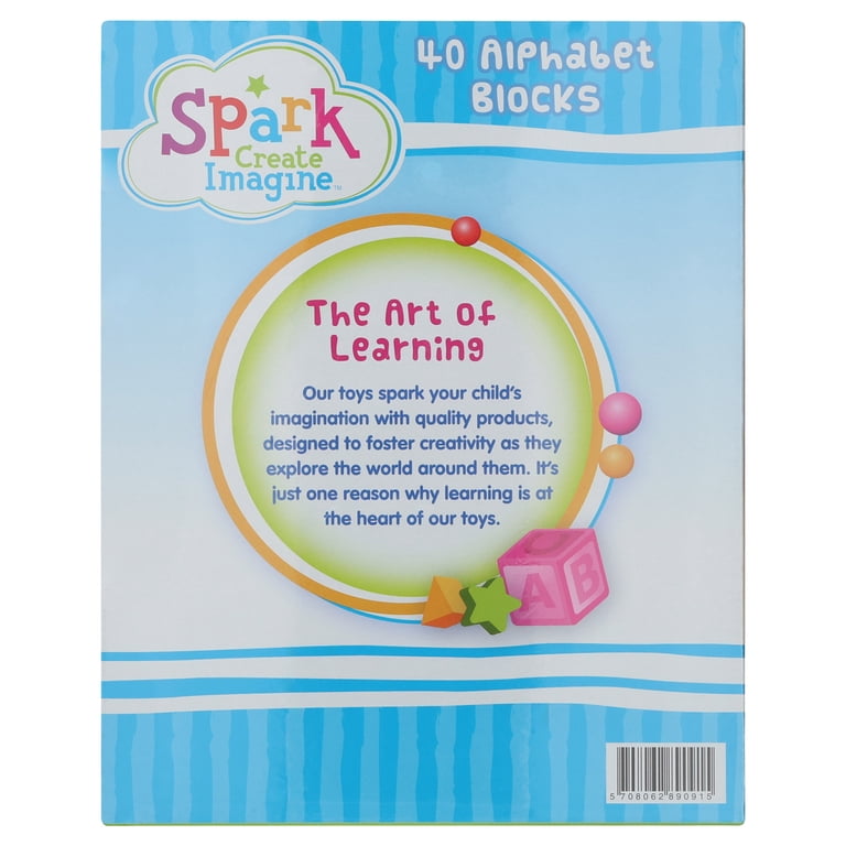 Spark Create Imagine ABC Wooden Blocks, 40-Piece Set photo 8