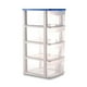 thumbnail image 1 of Caja Organizador de Plástico LIFTOR Cajonera FOX 4 Cajones Altos Gran Capacidad Blanco, 1 of 2