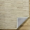 thumbnail image 4 of Hauteloom Andred Modern Hand Tufted Natural Fiber Wool Area Rug - Contemporary Broken Striped Textured Carpet for Living Room, Bedroom, Dining Room - Beige, Tan, Taupe - 2' x 3', 4 of 6