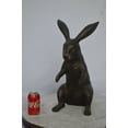 thumbnail image 3 of Nifao Rabbit looking down bronze statue – Home Decor Sculpture, 10"L x 12"W x 20"H, 3 of 10