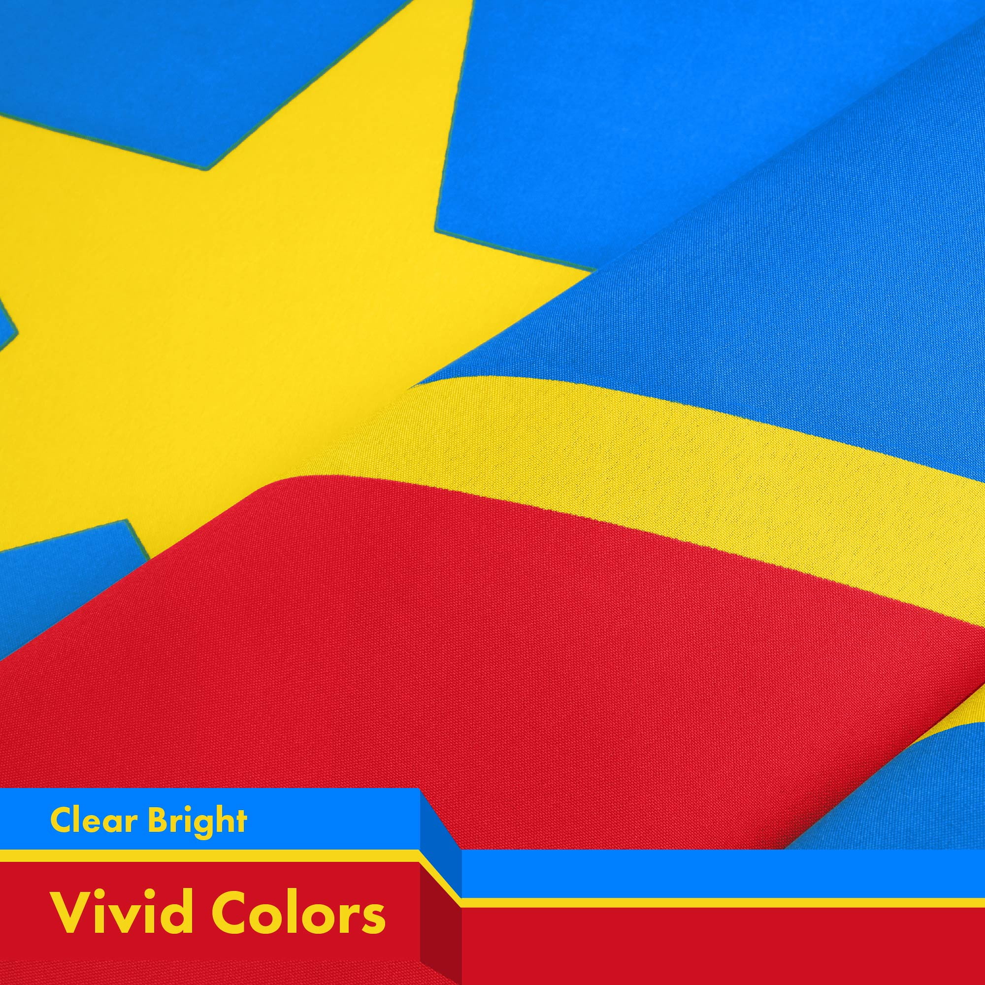 G128 Combo Pack: American USA Flag 3x5 Ft & DR Congo Flag 3x5 Ft, Both Printed 150D Polyester, Indoor/Outdoor, Brass Grommets