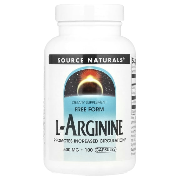 Source Naturals L-Arginine 500 mg - 100 Capsule