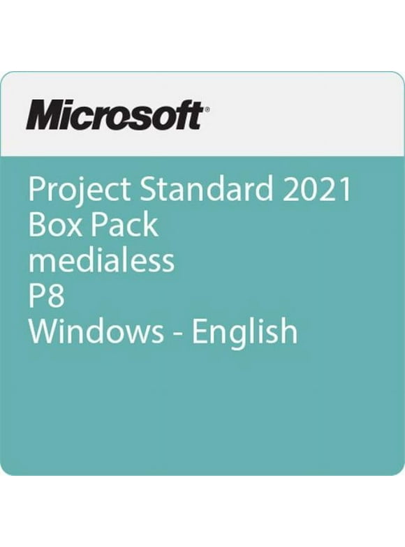 Microsoft  Project Standard 2021 Window English P8 Medialess 1 License