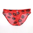 thumbnail image 3 of Vedolay Underpant Men's See Through Panties Low Rise Bikini Briefs Smooth Underwear,Red XXL, 3 of 5