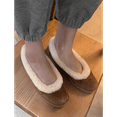 thumbnail image 5 of Women’s Plush-Lined Slip-On Winter Shoes, Soft Suede-Feel Upper, Warm Fleece Interior, Anti-Slip Outdoor Rubber Sole, Cozy Lightweight Walking Loafers, Cold-Weather Casual Comfort Footwear, 5 of 6