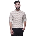 thumbnail image 4 of BESTMAN Kurta Court Imprimé pour Homme Col Mandarin Indien Chemises Vêtements Décontractés, 4 of 6