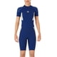 thumbnail image 1 of TureClos 1.5MM Trajes de baño para mujer Traje de baño ultrafino de manga corta Traje de baño profesional de secado rápido para hombre Cálido para bucear Surf Natación Mujer / azul marino M TureClos JD733114882, 1 of 7
