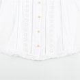 thumbnail image 6 of Women's French Hollow Out Sleeveless Shirt,Slub Cotton Loose Round Neck Button Down Vest,Summer Cropped Casual Tank Top for Women,Cottagecore Eyelet Ruffle Blouse White L, 6 of 9