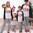 thumbnail image 3 of Pijamas familiares navideños a juego, conjuntos de pijamas a cuadros blancos y negros, gafas de sol, Navidad en julio, 3 of 4