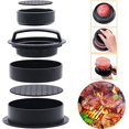 thumbnail image 1 of Presse à Burger, 3 en 1 avec 100 Papiers Antiadhesifs,Kit de Moule à Hamburger antiadhésif,Presse à Burger pour Hamburgers/Barbecue/Galettes/Boulettes de Viande, 1 of 5