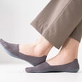 thumbnail image 3 of Soft Solid Color Sweat-absorbing Cotton Bottom Seamless Ice Silk Sock Men's Socks Invisible Socks Breathable NUDE, 3 of 8