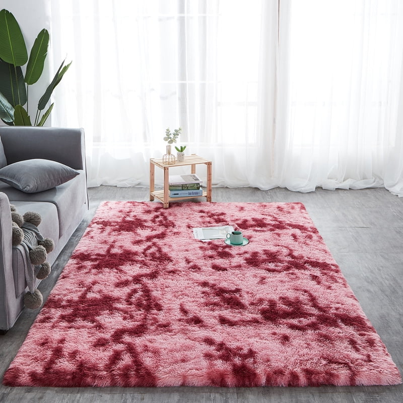 Fuzzy Abstract Area Rugs for Bedroom Living Room Fluffy Shag Fur Rug