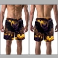 thumbnail image 3 of luoweisi Men's Beach Shorts Quick Dry Swim Trunks with Mesh Lining Halloween Bat L, 3 of 5