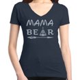 thumbnail image 1 of Shop4Ever Women's Mama Bear Teepee Grey Feather Slim Fit V-Neck T-Shirt, 1 of 5