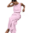 thumbnail image 2 of Conjuntos de 2 Piezas para Mujer: Chaleco de , Conjuntos Casuales Elegantes, Pantalones de Pierna con Abertura Alta. Rosa M, 2 of 7