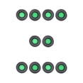 thumbnail image 2 of QualitChoice Coussinets d'Oreille pour Casque de Jeu Rond en Cuir Remplacement pour Skullcandy HES2.0 Vert 5Ensemble, 2 of 6