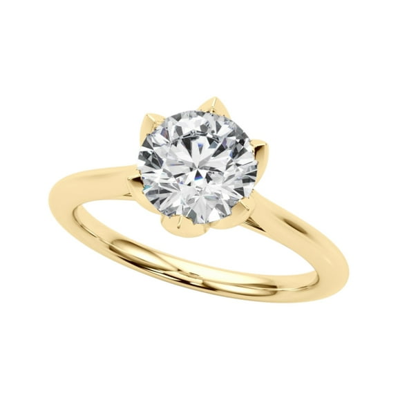 1/2 Ct Round FG/VVS1 Brilliant Cut Diamond Solitaire Engagement Rings Women Jewelry