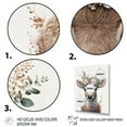thumbnail image 3 of Designart Cute Baby Bull With Floral Crown Canvas Wall Art, 3 of 5