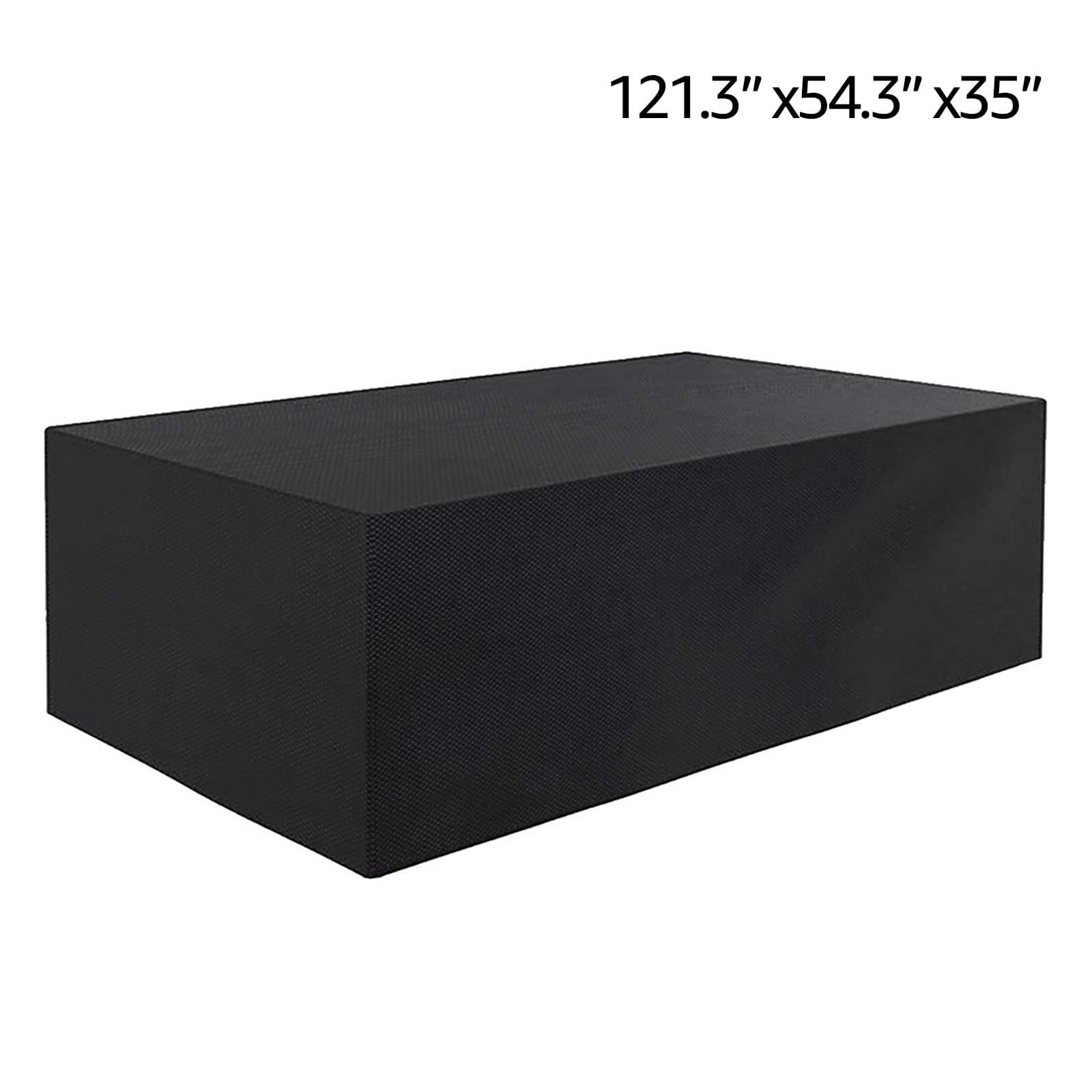 Anti-UV Rectangular Garden Furniture Set Covers 126x126x74cm Black Garden Furniture Covers Windproof Patio Table Covers with 4 Buckles 420D Heavy Duty Oxford Waterproof Outdoor Furniture Covers