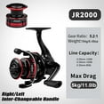 thumbnail image 3 of Metal Spinner Fishing Reel Bearing 1Bb 5Kg Max Drag For Freshwater Saltwater, 3 of 10
