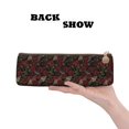 thumbnail image 2 of Naloa Fishbone Rose Print Leather Pencil Case - Portable Big Capacity Pencil Pouch Organizer Bag Stationery Bag for Work & Office Pencil Pen Case, 2 of 5