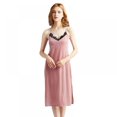 thumbnail image 1 of Women Bathrobe Lace Satin Lingerie Robe Long Sleeve Babydoll Nightie Robes Kimono Robe, 1 of 6