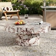 thumbnail image 5 of Modway Alora 34" Round Solid Concrete Coffee Table in Red Marble, 5 of 10