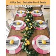 thumbnail image 4 of 15 Inch Round Placemats Set of 4, Pink Geometric Non Slip Heat Insulation PP Table Mats, Watercolor Ombre Modern Abstract Art Washable Place Mats for Kitchen Dining Party Table Decor, 4 of 7