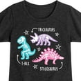 thumbnail image 3 of Instant Message - Type of Dinosaurs - Triceratops, T-Rex, Stegosaurus - Toddler & Youth Girls Short Sleeve Graphic T-Shirt, 3 of 6