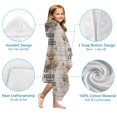 thumbnail image 7 of Beige Highland Cow Flower Cart Pattern Hooded Bath Towel，60"x35" for Ages 3 To 12 Kids, Quick Dry Lightweight Soft Microfiber Hood Beach Towel Cover Up for Kids, 7 of 7