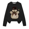 thumbnail image 2 of Chandails Grande Taille pour Femmes 2025 Imprimé Graphique Tendance Manches Longues Col Rond Tricot Automne Décontracté Coupe Ample, 2 of 4