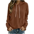 thumbnail image 3 of Women's Oversized Comfort Fleece Hoodies, Cozy Trendy Pullover Sweatshirts with Pockets For Fall & Winter Clothes, 3 of 7