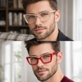 thumbnail image 7 of 2 Pack Blue Light Blocking Glasses Women Men Cat Eye Frame Computer Laptop Gaming Office, 7 of 7