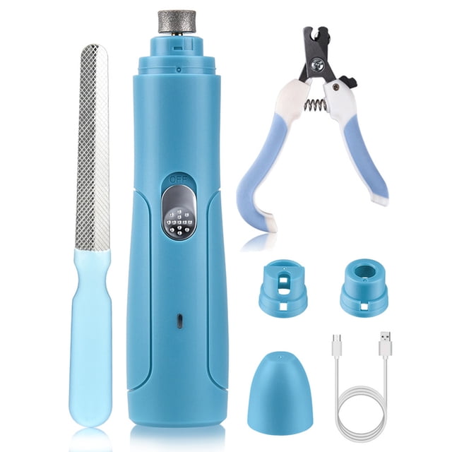 Methold Cortaúñas eléctrico para mascotas, equipo portátil de plástico, ajustable, recargable, 350mAh, 5V, garra para el hogar, amoladora Aseo de mascotas Methold PT003932-00B