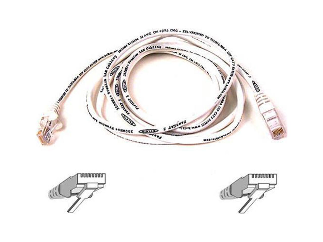 Belkin A3L980-02-WHT-S 2 ft. Cat 6 White Snagless Patch Cable - image 2 of 2