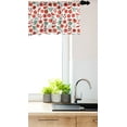thumbnail image 3 of Ambesonne Food Window Valance, Tomatoes and Branch Leaves, 54" X 12", Vermilion and White, 3 of 3