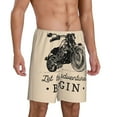 thumbnail image 2 of Xecao Let The Adventure Begin Print Men's Sleepwear Shorts Pajama Bottom Lounge Short nightwear with Convenient Pockets for Relaxed Home Wear-4X-Large, 2 of 6