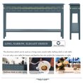 thumbnail image 4 of CLEARANCE! TREXM Rustic Entryway Console Table, 60" Long Sofa Table with Two Different Size Drawers and Bottom Shelf for Storage (Navy), 4 of 9