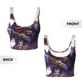 thumbnail image 6 of Rateoe Cool Skull Cowboy Print Womens' Sports Bras Scoop Neck Sports Vest- Padded U Back Seamless High Impact Support, 6 of 7
