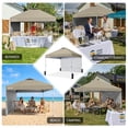 thumbnail image 4 of CROWN SHADES 10'x10' Instant Canopy Tent with 1 Sidewall with One Push Setup Sun Shelter for Events Parties Beige, 4 of 8