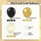 thumbnail image 2 of Globos Vicduotex negros y dorados, 60 unidades, 30 cm, con confeti, 2 of 6