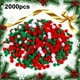 thumbnail image 4 of 2000 pompones navideños de 1 cm | Surtidos de bolas decorativas suaves y esponjosas rojas, verdes y blancas para manualidades y adornos navideños., 4 of 6