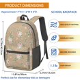thumbnail image 3 of Pioneer Flower Floral Print Pattern 17" School Backpacks for Teens,Waterproof Oxford Fabric,S-Shape Padded Straps for School,Travel,Hiking,Camping, 3 of 5