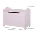 thumbnail image 3 of Qaba Kids Wooden Toy Storage Box Organizer Chest with Magnetic Hinge, Pink, 3 of 10