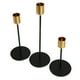 thumbnail image 2 of Candelabro Candelero Candelero Oro Negro Candelero Candelero de Metal Diseño aerodinámico Jadeshay  A, 2 of 8